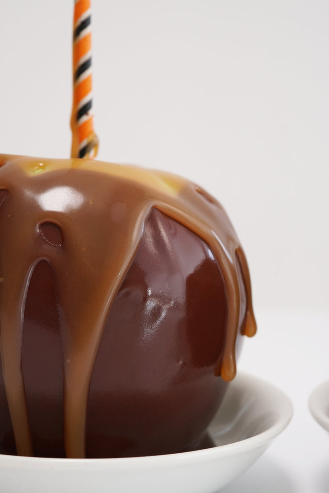 CHOCOLATE DIPPED APPLES with Caramel Sauce