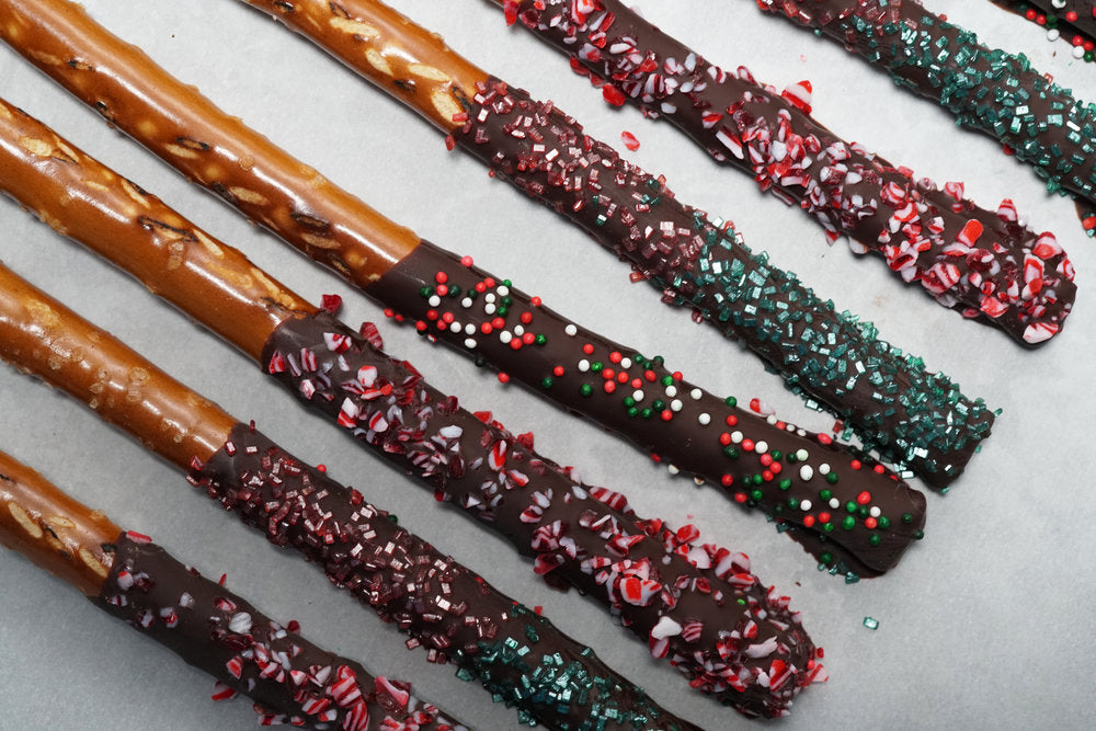 Chocolate Covered Christmas Pretzels