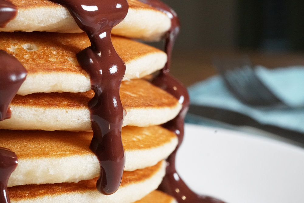 Pancakes with Chocolate Drizzle