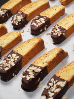 Almond Biscotti Dipped in Chocolate